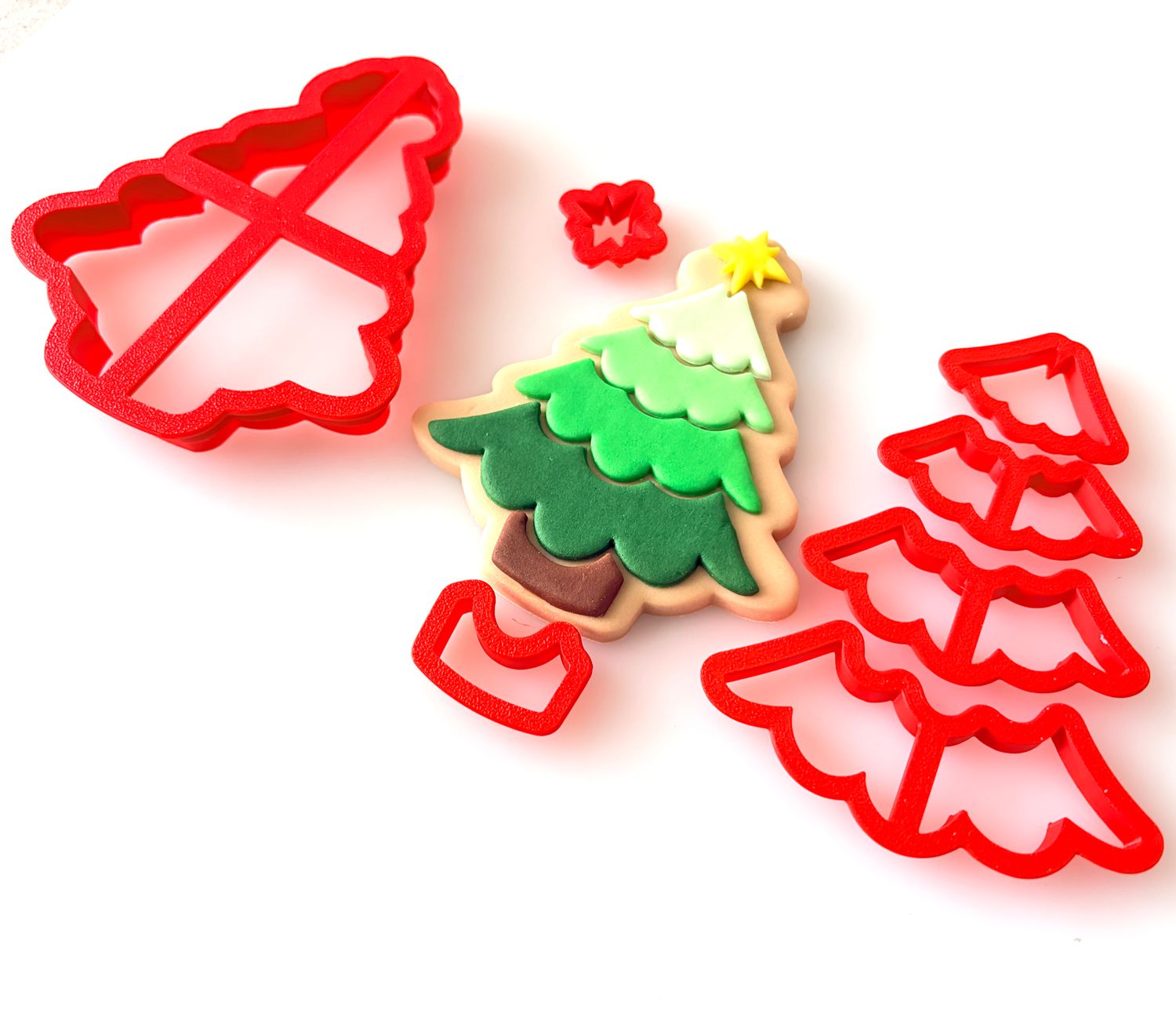 CBS Σετ 4 τμχ κουπάτ CHRISTMAS TREE -ΣΧΕΔΙΟ 2 9εκ, 10εκ ή 11εκ