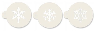JEM Stencil -Set Of 3 Snowflake Designs - Σετ 3τεμ Στένσιλ Χιονονιφάδες ∞∞∞