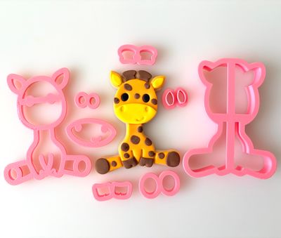 CBS Σετ 8 τμχ κουπάτ BABY GIRAFFE 9εκ ή 10εκ -Σετ κουπάτ Καμηλοπάρδαλη