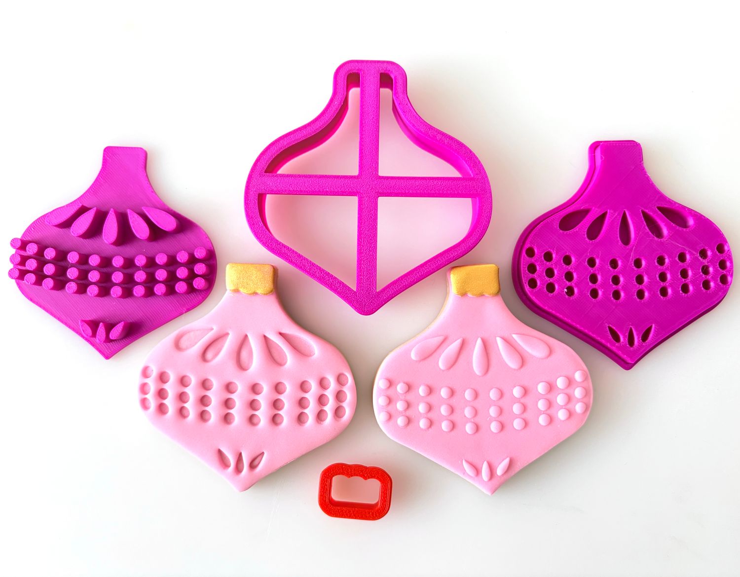 CBS Σετ 4τμχ κουπάτ BAUBLE-Design 2  -Κουπάτ 8εκ