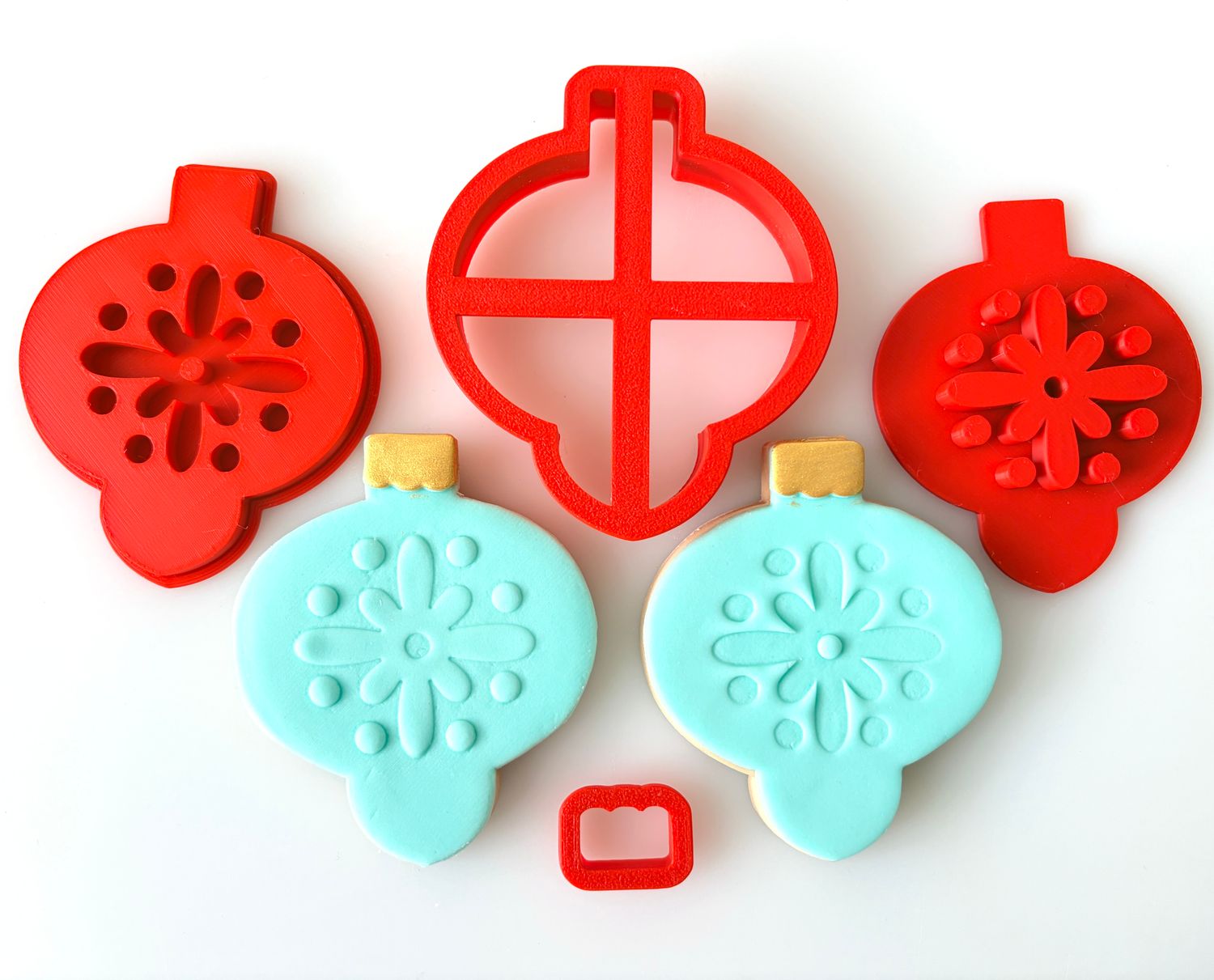 CBS Σετ 4τμχ κουπάτ BAUBLE-Design 1  -Κουπάτ 8εκ