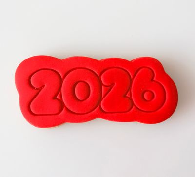 CBS Stamp/Cutter '2026' STAMP Κουπάτ/Σφραγίδα 2026 8εκ, 9εκ, 10εκ, 11εκ
