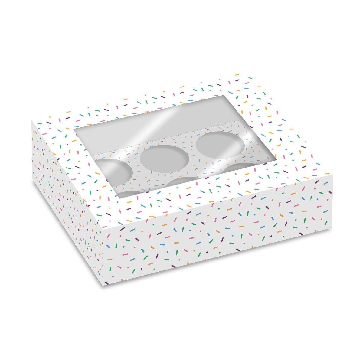 6 Cupcake Box -SPRINKLES-Κουτί για 6 Cupcakes