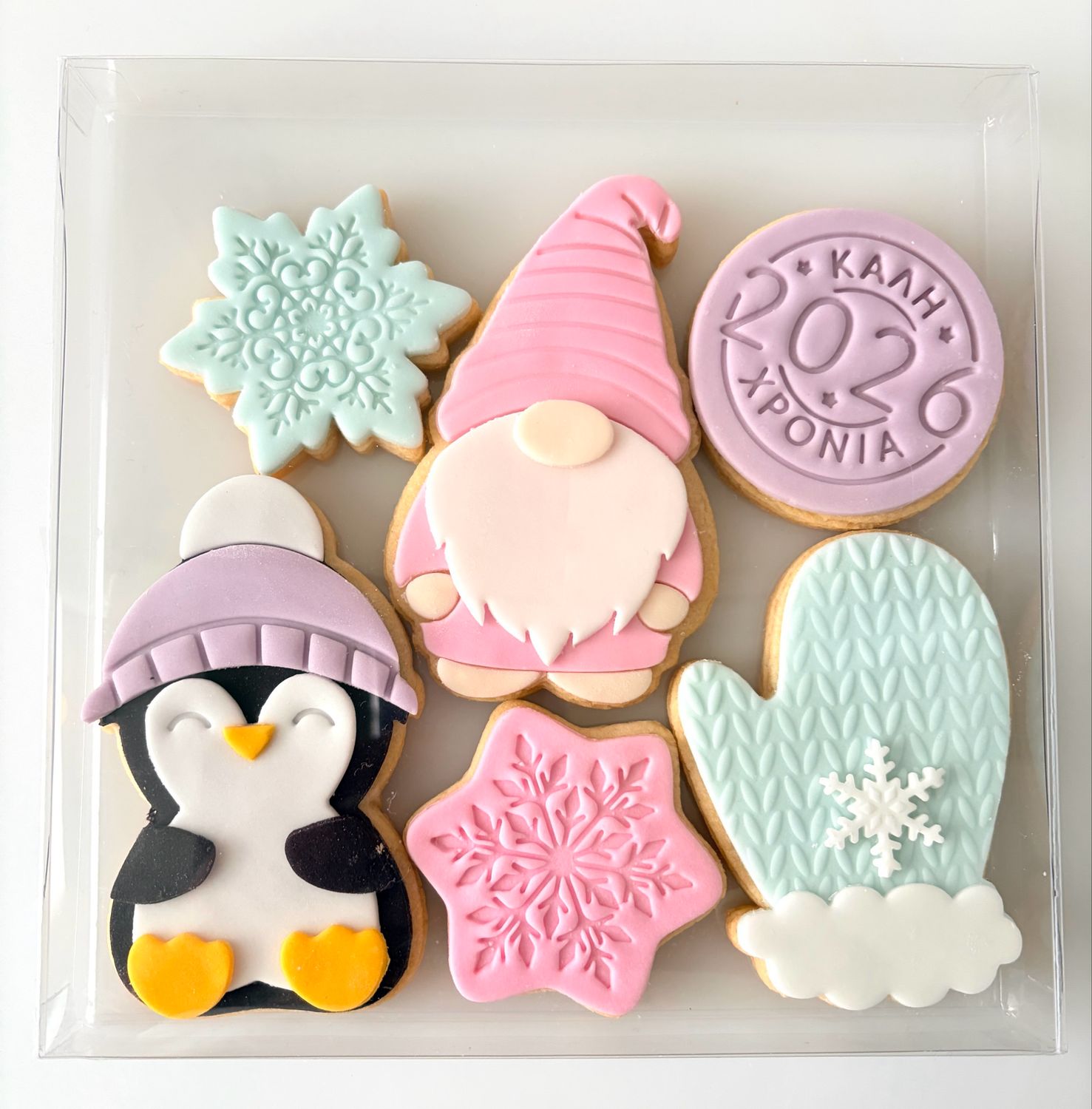 CLEAR LIDDED BOX for COOKIES  - Διάφανο Τετράγωνο Κουτί για μπισκότα με καπάκι 18εκ x 18εκ x 2εκ - ΜΟΝΟ ΓΙΑ ΠΑΡΑΛΑΒΗ ΑΠΟ ΤΟ ΚΑΤΑΣΤΗΜΑ