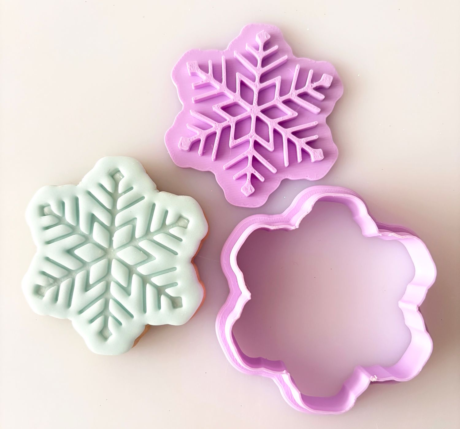 CBS Stamp &amp; Cutter 'ΧΙΟΝΟΝΙΦΑΔΑ΄ ΣΧΕΔΙΟ 4 Κουπάτ &amp; Σφραγίδα 6εκ, 7εκ, 8εκ, 9εκ