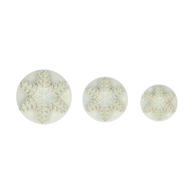 WILTON SNOWFLAKE Plunger Cutters -Σετ 3 τεμ κουπ πατ με Εκβολέα Χιονονιφάδες
