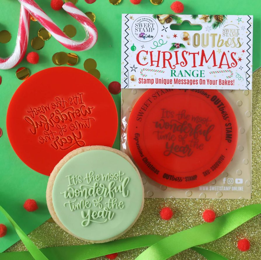 SALE!!! Sweet Stamp -OUTboss Christmas -IT's THE MOST WONDERFUL TIME OF THE YEAR - Χριστουγεννιάτικη Σφραγίδα