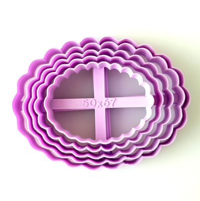 CBS Geo-Cutters -FLUTED OVAL - Σετ 5 Κουπάτ Οβάλ Κυματιστά 5-12cm