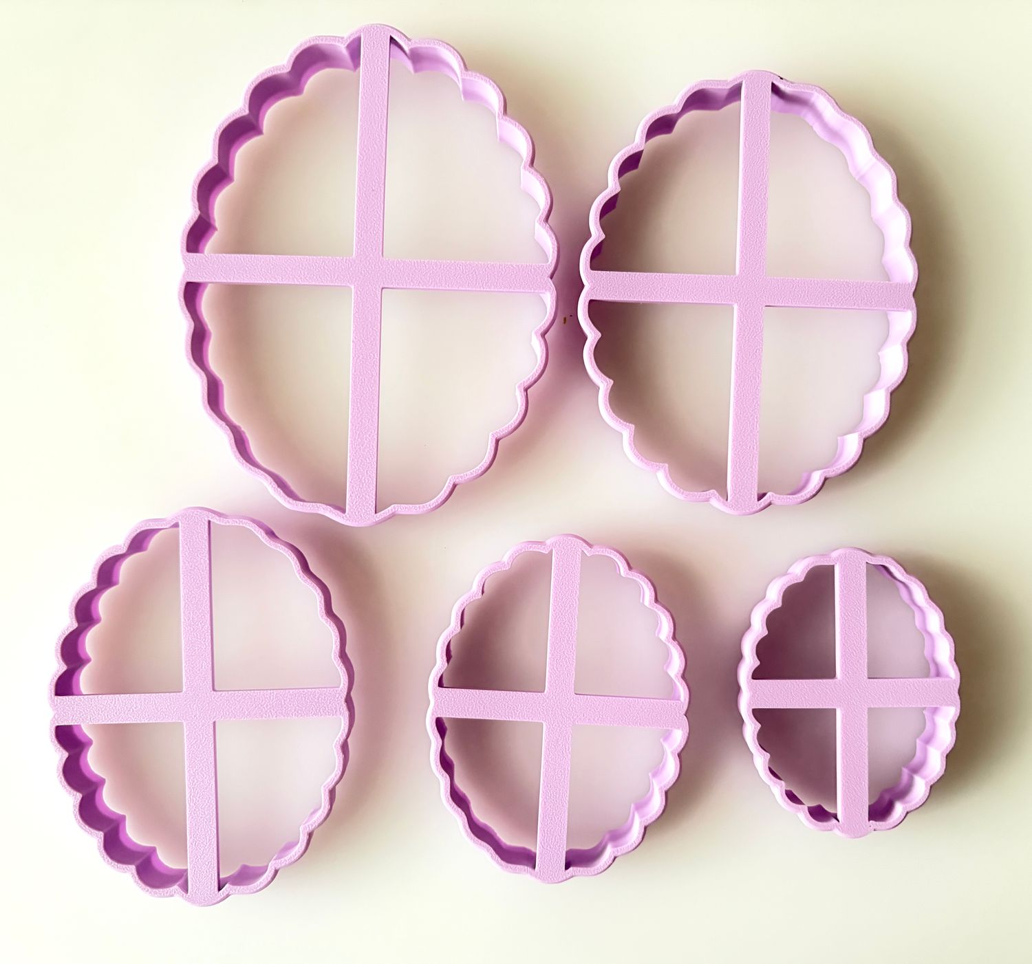 CBS Geo-Cutters -FLUTED OVAL - Σετ 5 Κουπάτ Οβάλ Κυματιστά 5-12cm