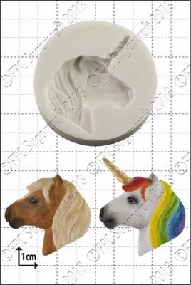 SALE!!! FPC Silicone Mould -UNICORN or PONY HEAD -Kαλούπι Σιλικόνης Μονόκερος ή Άλογο