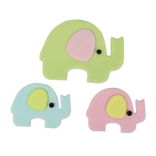 FMM Cutters -Mummy & Baby ELEPHANTS - Σετ 4τεμ κουπ πατ Ελέφαντας Μαμά & Μωράκι