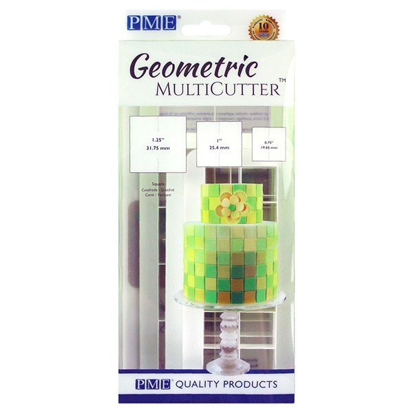 PME Geometric Multicutters -Set of 3 -SQUARES - Σετ 3τεμ Πολλαπλό κουπ πατ Τετράγωνο
