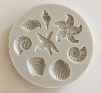 ### Mould -Shells &amp; Starfish -Καλούπι Σιλικόνης Κοχύλια και Αστερίες