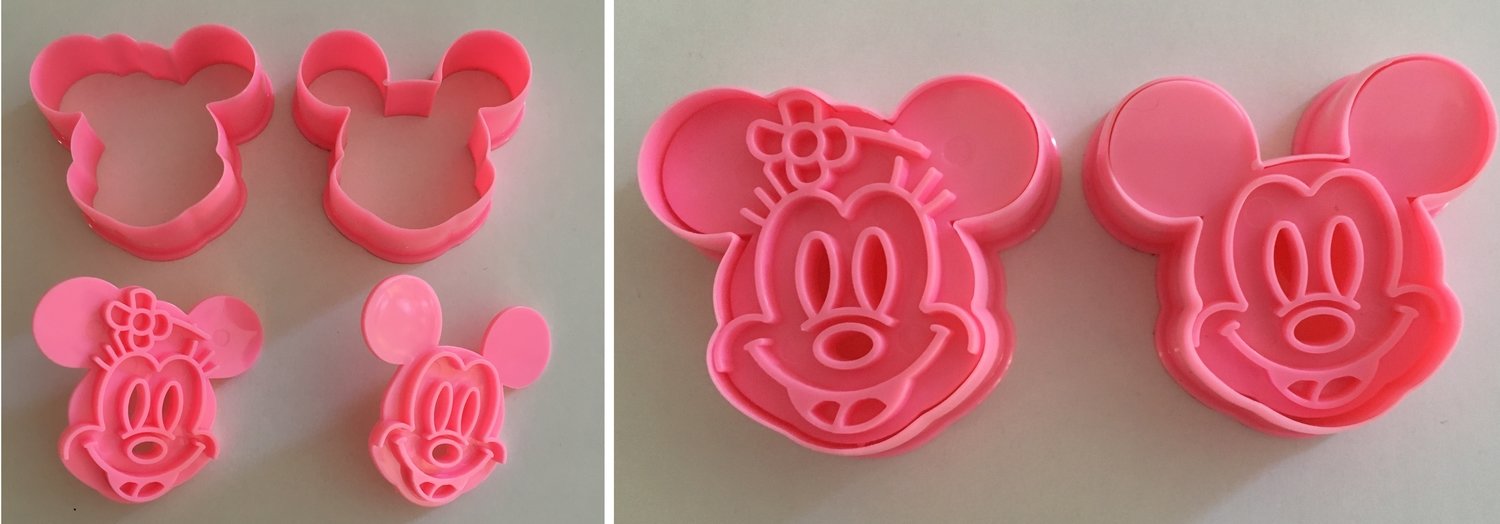 ### Mickey &amp; Minnie Mouse Cutters &amp; Embossers -Κουπ πατ με Εκβολεά -Μίκι &amp; Μίνι