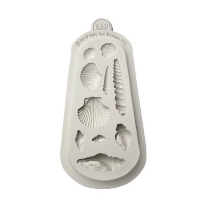 Katy Sue Silicone Mould -SEA SHELLS -Καλούπι Σιλικόνης Κοχύλια της Θάλασσας με 10 Σχέδια