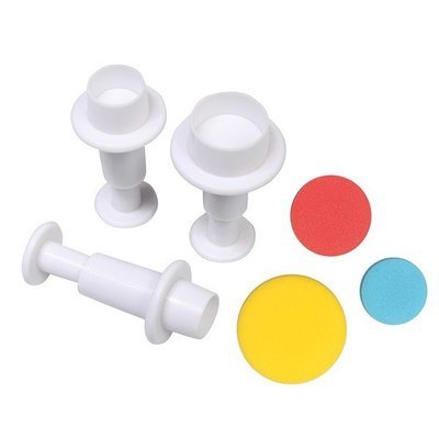 Cake Star Plunger Cutters -ROUND/CIRCLES - Σετ 3 τεμ κουπ πατ Κύκλοι με Εκβολέα