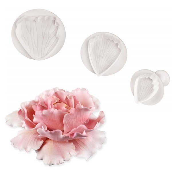 PME Plunger Cutters -Set of 3 -PEONY -Σετ 3τεμ κουπ πατ με Εκβολέα Παιώνια