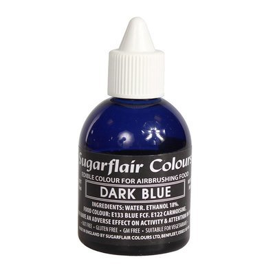 Sugarflair Airbrush Colour -MATT DARK BLUE -Χρώμα Αερογράφου Ματ Σκούρο Μπλε 60ml