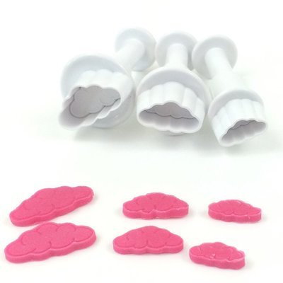 Dekofee Plunger Cutter -MINI CLOUDS - Σετ 3τεμ κουπ πατ με Εκβολέα Μίνι Συννεφάκια