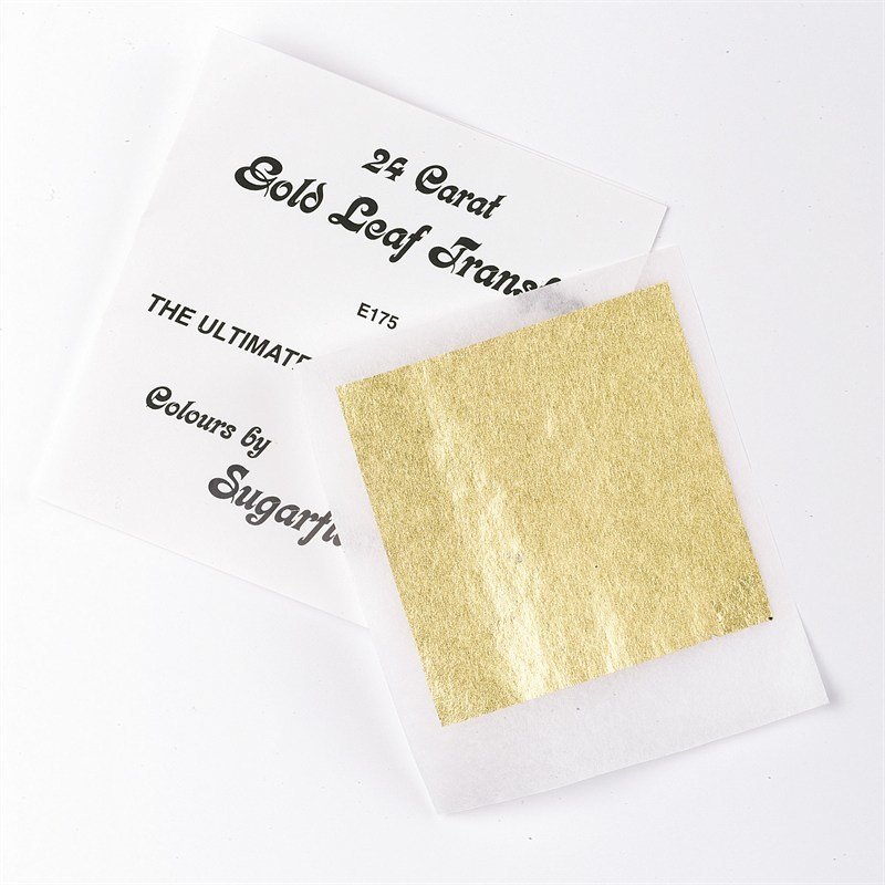 Sugarflair Transfer Leaf -24 CARAT GOLD x1 - Βρώσιμο φύλλο χρυσού 24 καρατίων 8x8εκ