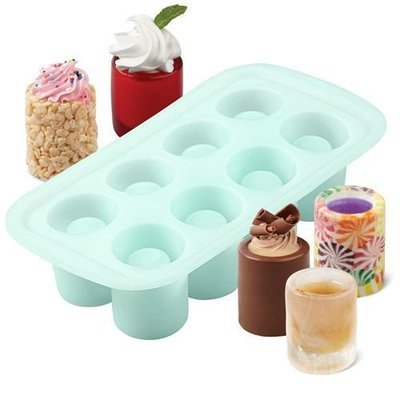 Wilton Silicone Mould -SHOT GLASSES -Round - Καλούπι Σιλικόνης σφηνοπότηρα 8 θήκες