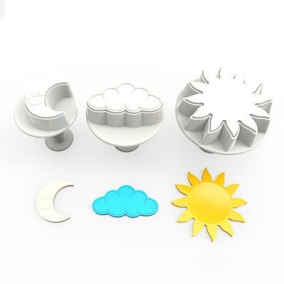 Dekofee Plunger Cutters -SKY - Σετ 3τεμ κουπ πατ με Εκβολέα Ουρανός Dekofee Plunger Cutters -SKY - Σετ 3τεμ κουπ πατ με Εκβολέα Ουρανός