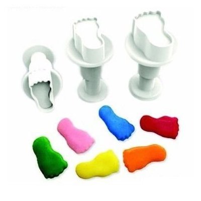 SALE!!! Dekofee Plunger Cutter -MINI FEET - Σετ 3τεμ κουπ πατ με Εκβολέα Μίνι Ποδαράκια/Πατουσίτσες SALE!!! Dekofee Plunger Cutter -MINI FEET - Σετ 3τεμ κουπ πατ με Εκβολέα Μίνι Ποδαράκια/Πατουσίτσες