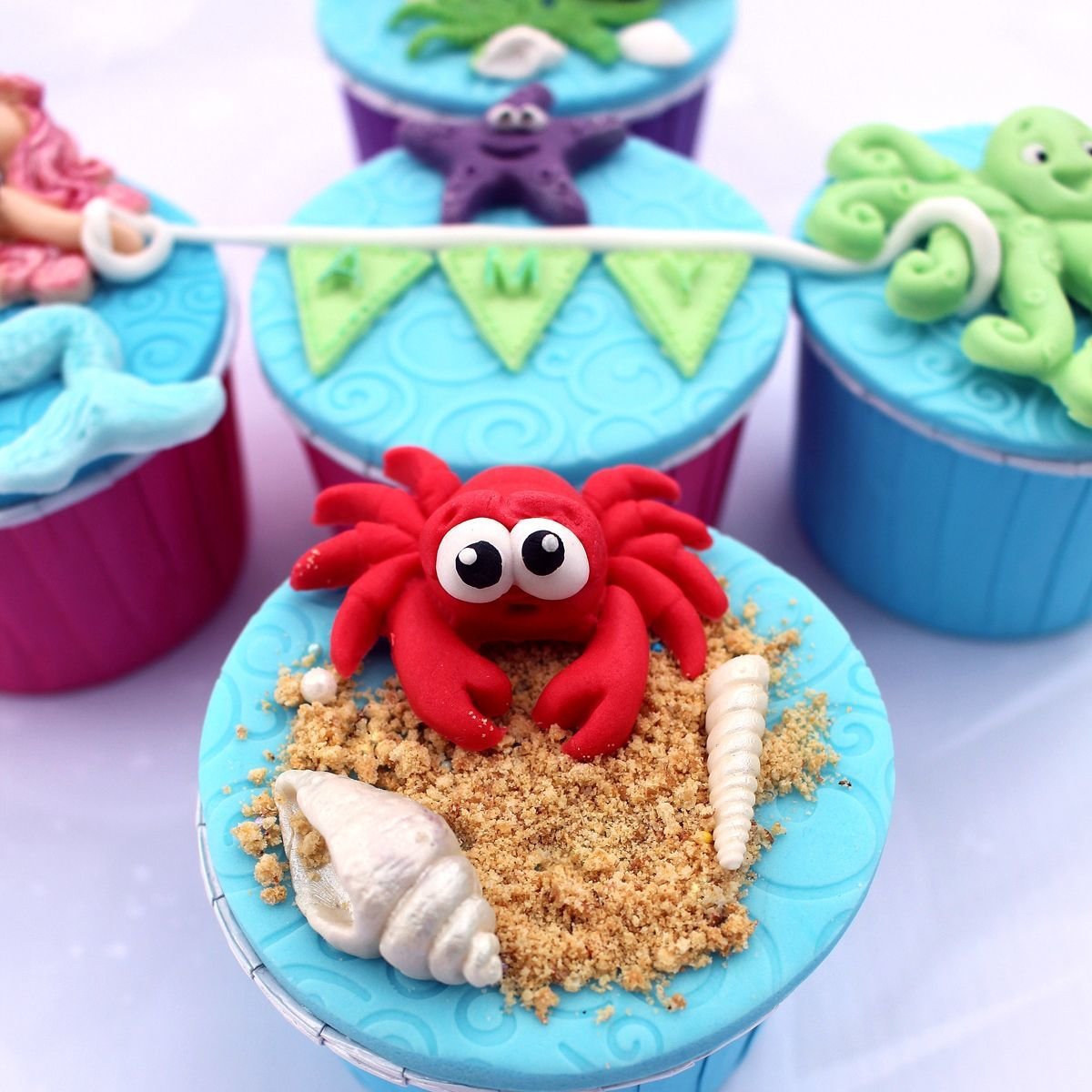 Katy Sue Silicone Mould -Sugar Buttons -CRAB &amp; FISH -Καλούπι Σιλικόνης Καβούρι &amp; Ψάρι ∞∞∞