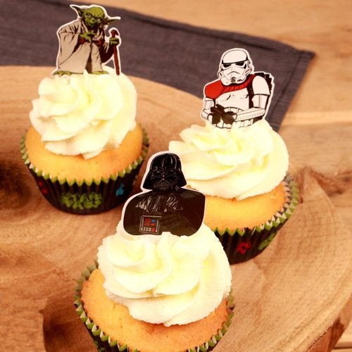 SALE!!! Paper Cupcake Toppers Star Wars -Τόπερ για Κάπκεϊκ Πόλεμος των Άστρων 24τεμ -8.5x3.5εκ