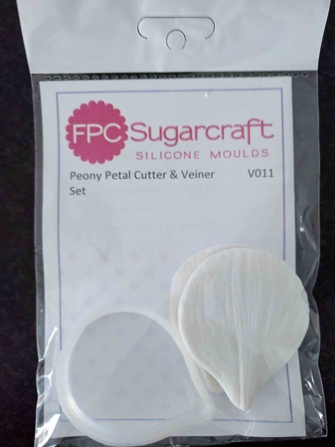 FPC Cutter &amp; Veiner Set -PEONY PETAL -Κουπ πατ και πατάκι με Ραβδώσεις Πέταλο Παιώνιας