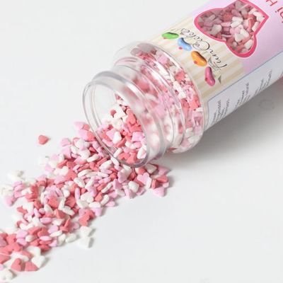 FunCakes Sprinkles -HEARTS -MINI PINK, RED &amp; WHITE -Μείγμα Ζαχαρωτών Μίνι Ροζ, Κόκκινες &amp; Λευκές Καρδούλες 60γρ
