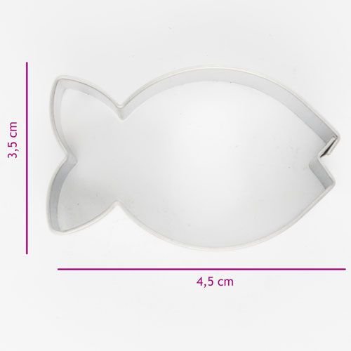 Cookie Cutter Fish 4.5cm - Κουπ πατ Ψάρι - 4.5x3.5εκ​