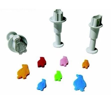 SALE!!! Dekofee Plunger Cutter -MINI PENGUINS - Σετ 3τεμ κουπ πατ με Εκβολέα Μίνι Πιγκουινάκια