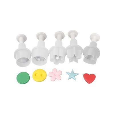 Cake Star Plunger Cutters -MINI GEOMETRIC SHAPES -Σετ 5τεμ κουπ πατ Μικρά Γεωμετρικά Σχέδια με Εκβολέα