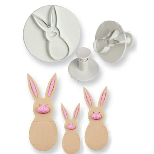 PME Plunger Cutters -Set of 3 -RABBITS/BUNNIES -Σετ 3τεμ κουπ πατ με Εκβολέα Κουνέλι/Λαγός