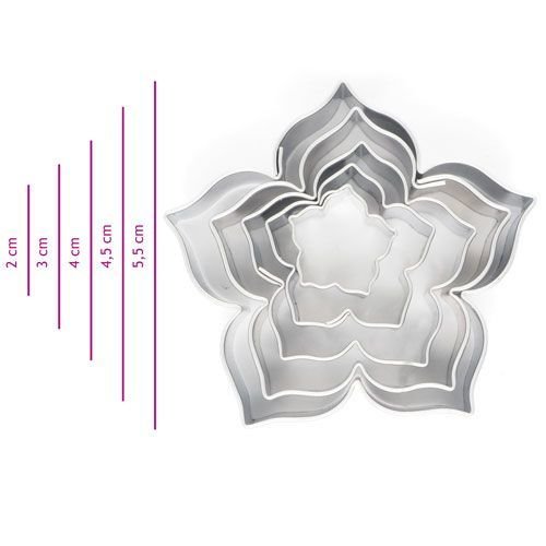 Cookie Cutter -FLORAL Set 0f 5 -LILY - Σετ 5τεμ κουπ πατ Κρίνο