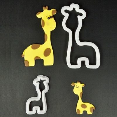 FMM Cutters -Mummy &amp; Baby GIRAFFES -Σετ 2τεμ κουπ πατ Καμηλοπάρδαλη Μαμά &amp; Μωράκι-∞∞∞