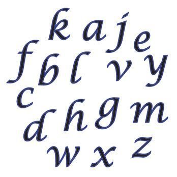 FMM Alphabet Tappit -SCRIPT LOWERCASE - Κουπ πατ Λατινικό Αλφάβητο -Μικρά Γράμματα