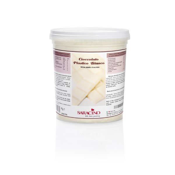 Saracino Modelling Chocolate 1k -WHITE -Σοκολάτα Μοντελισμού Λευκή -1 Κιλό