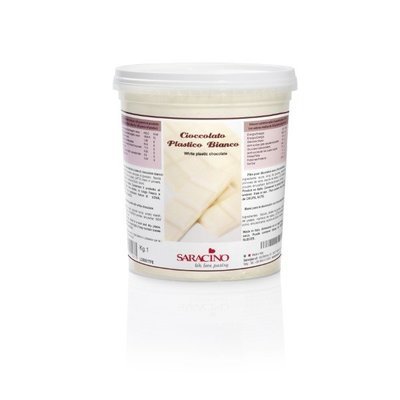 Saracino Modelling Chocolate 1k -WHITE -Σοκολάτα Μοντελισμού Λευκή -1 Κιλό