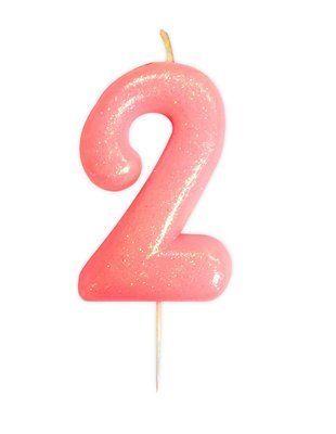 By AH -Candles -GLITTER PINK '2' -Κεράκι Ροζ Γκλίτερ αριθμός '2' By AH -Candles -GLITTER PINK '2' -Κεράκι Ροζ Γκλίτερ αριθμός '2'