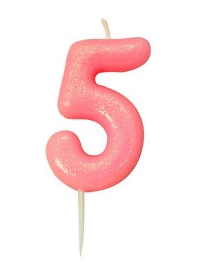 By AH -Candles -GLITTER PINK '5' -Κεράκι Ροζ Γκλίτερ αριθμός '5' By AH -Candles -GLITTER PINK '5' -Κεράκι Ροζ Γκλίτερ αριθμός '5'