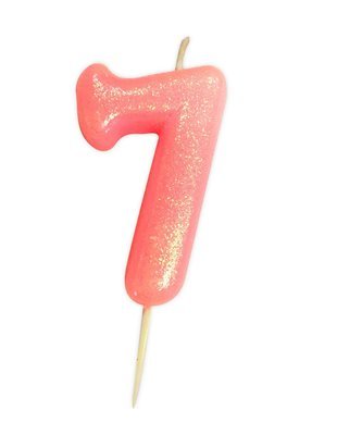 By AH -Candles -GLITTER PINK '7' -Κεράκι Ροζ Γκλίτερ αριθμός '7' By AH -Candles -GLITTER PINK '7' -Κεράκι Ροζ Γκλίτερ αριθμός '7'