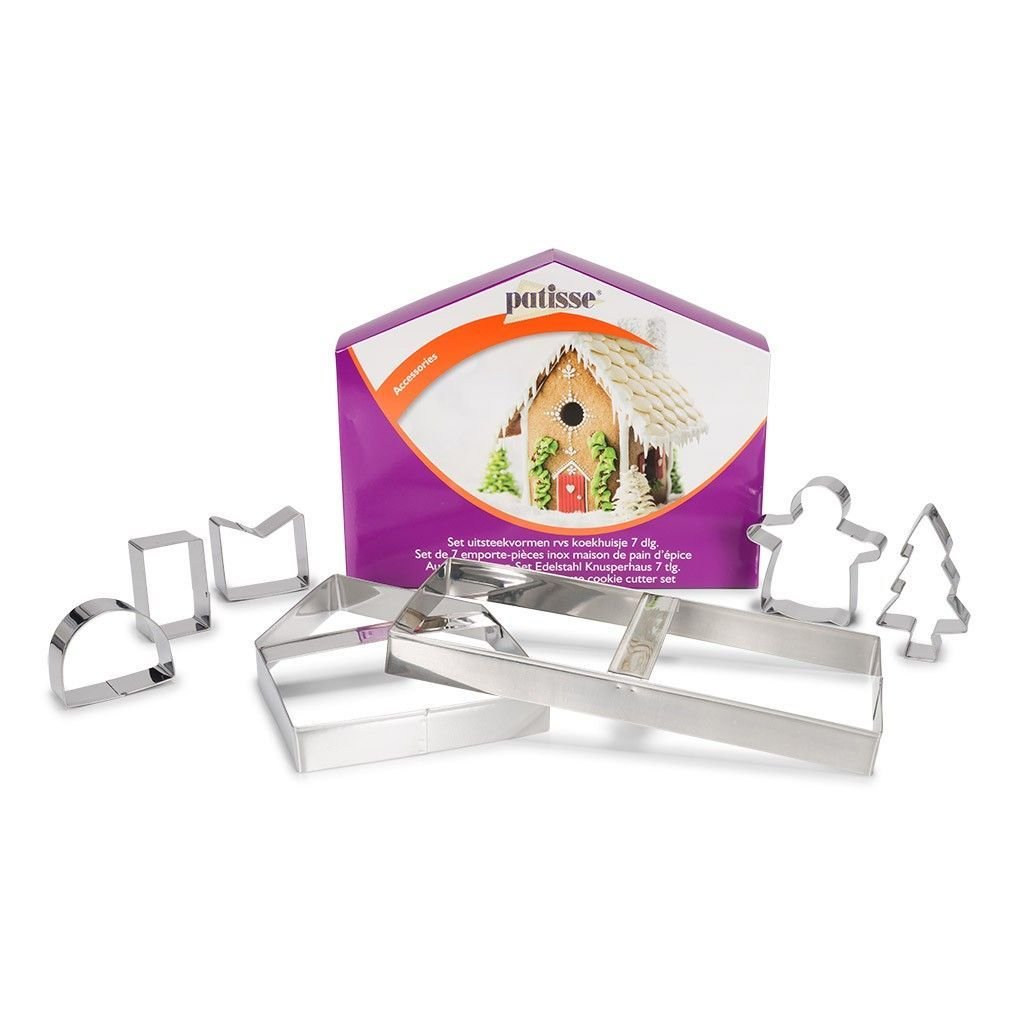 Patisse - Gingerbread House Cutter Cookie Set of 7 - Σετ 7τεμ Κουπ πατ για Mπισκοτόσπιτο - Περίπου 13.5x21x25.5εκ