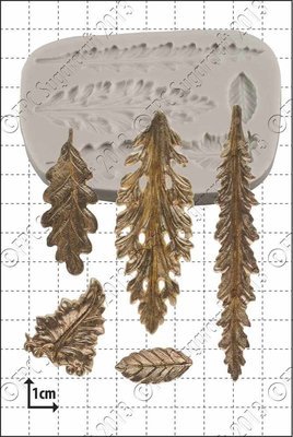 FPC Silicone Mould -DECORATIVE LEAVES -Καλούπι Σιλικόνης Διακοσμητικά Φύλλα