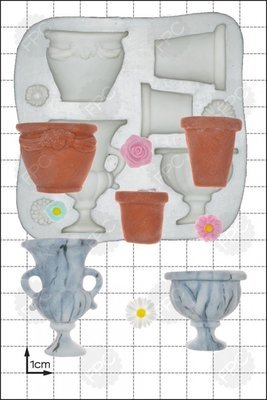 FPC Silicone Mould -GARDEN URNS -Καλούπι Σιλικόνης Γλάστρα