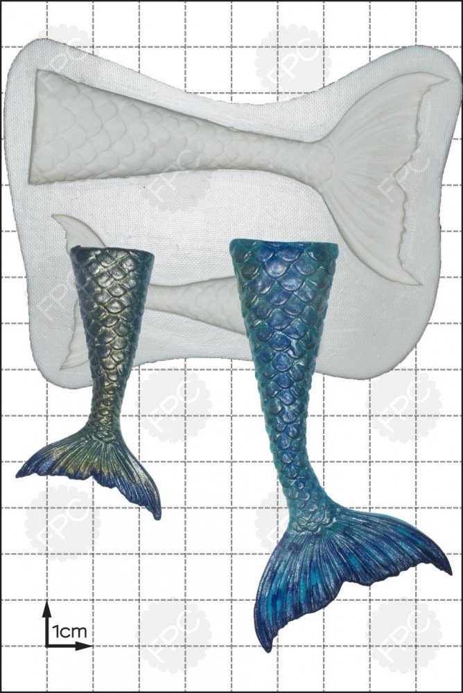 SALE!!! FPC Silicone Mould -MERMAID TAIL - Καλούπι Σιλικόνης Ουρά Γοργόνας