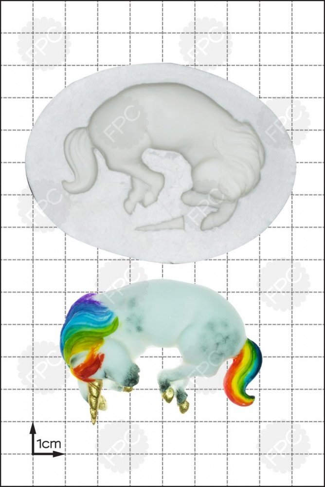 SALE!!! FPC -Silicone Mould -SLEEPING UNICORN -Καλούπι Σιλικόνης Μονόκερος που κοιμάται