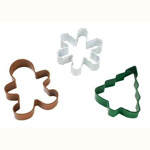 Wilton Christmas Cookie Cutter Set of 3 -TREE, SNOWFLAKE, GINGERBREAD MAN -Σετ 3τεμ Κουπ πατ Χριστουγεννιάτικο δέντρο, Χιονονιφάδα, Μπισκοτένιο ανθρωπάκι