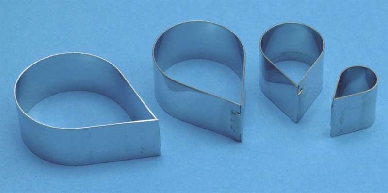 PME Cutters -Set of 4 -ROSE PETALS (Metal) -Σετ 4τεμ Κουπ πατ Πέταλα Τριαντάφυλλου